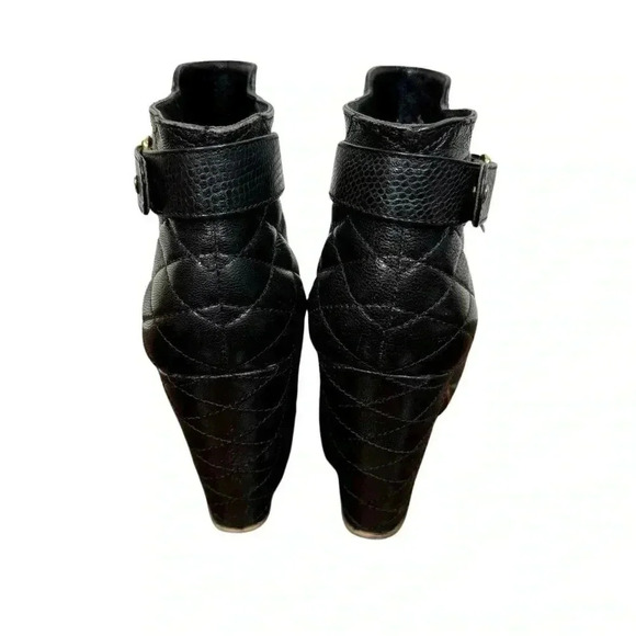 Rachel Comey Beta Quilted Leather Platform Booties Ankle Boots Black - Picture 7 of 11